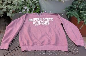 Crewneck Sweatshirt Adult M Heather Pink NYC travel memorabilia